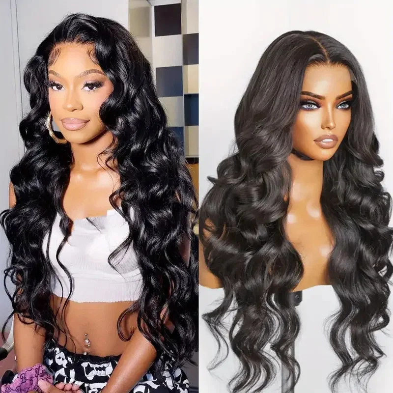 

Синтетический парик с фронтальной застежкой для женщин, с центральным пробором, длинные волнистые волосы, объемный, естественный вид