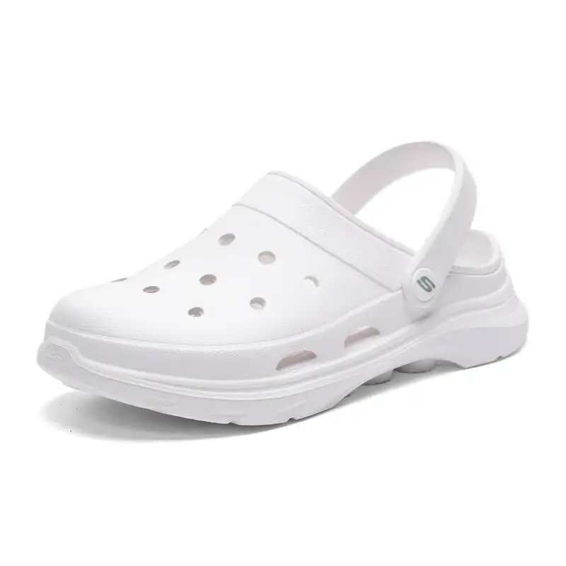 Skechers Women Clogs 111485-Ofwt Off White Slip On Sandals Casual Beach Outdoor Walking Slippers Free returns