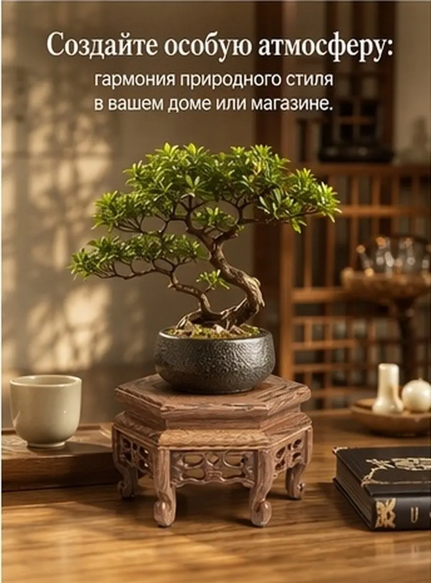 Wooden Display Pedestal for Vase Flower Pot Bonsai Statue Craft Teapot Souvenir Home Store Museum Coffee Shop Decor Stand Base