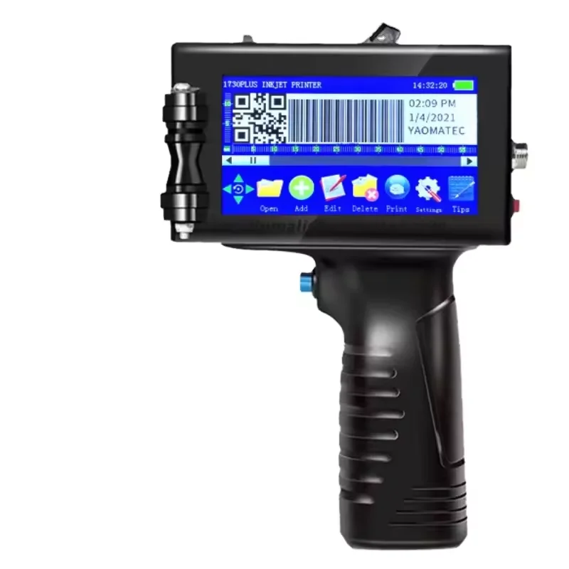 

Yaomatec 12.7mm Portable Handheld Inkjet Printer Batch Code Printer Hand Jet Handy Printer for Color Logo Printing Machine