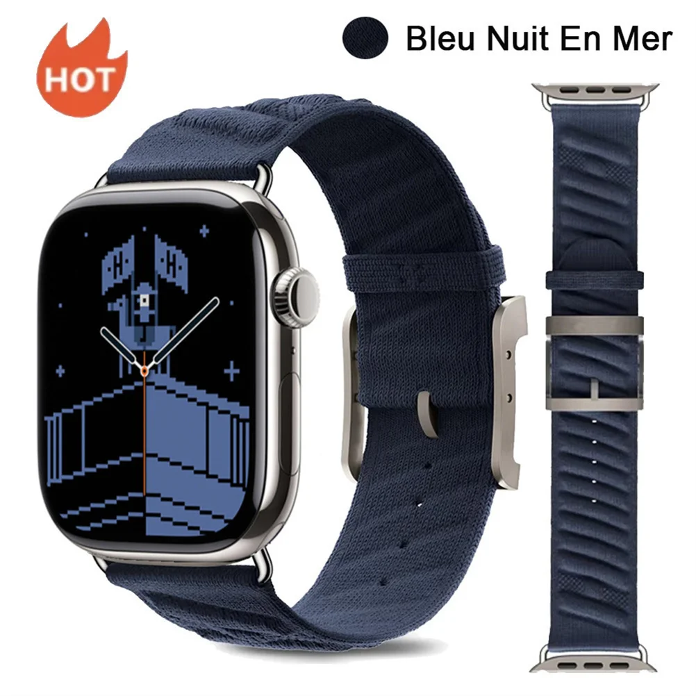 

Для Apple Watch Ultra 3 10 9 8 7 6 Ремешок 46 мм 44 мм 45 мм 49 мм En Mer Band Bleu Nuit Для Apple Watch Series 11 46 мм Спортивный браслет