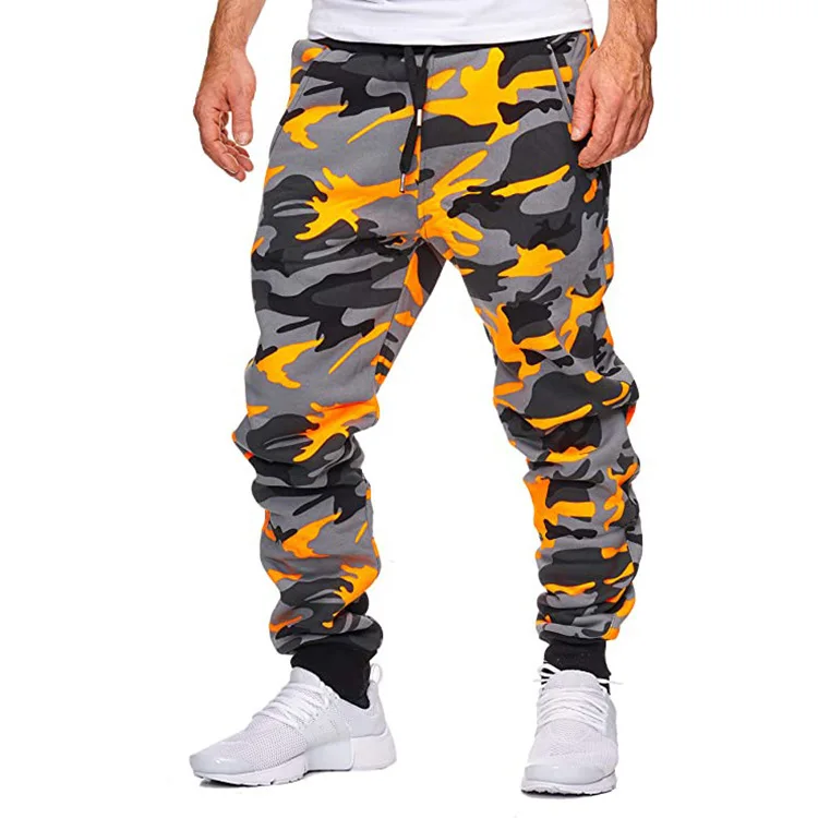 Pantaloni da uomo autunnali Casual Jogger Camouflage caviglia fasciata a vita media pantaloni Casual Cargo moda maschile Cool Sports Streetwear nuovo