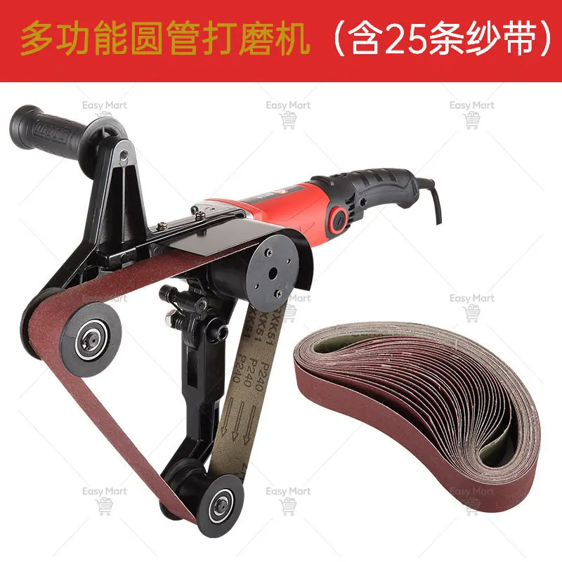 800W Round Tube Wire Drawing Machine High Power  Belt Machine Grinding and Rust Removal Polishing