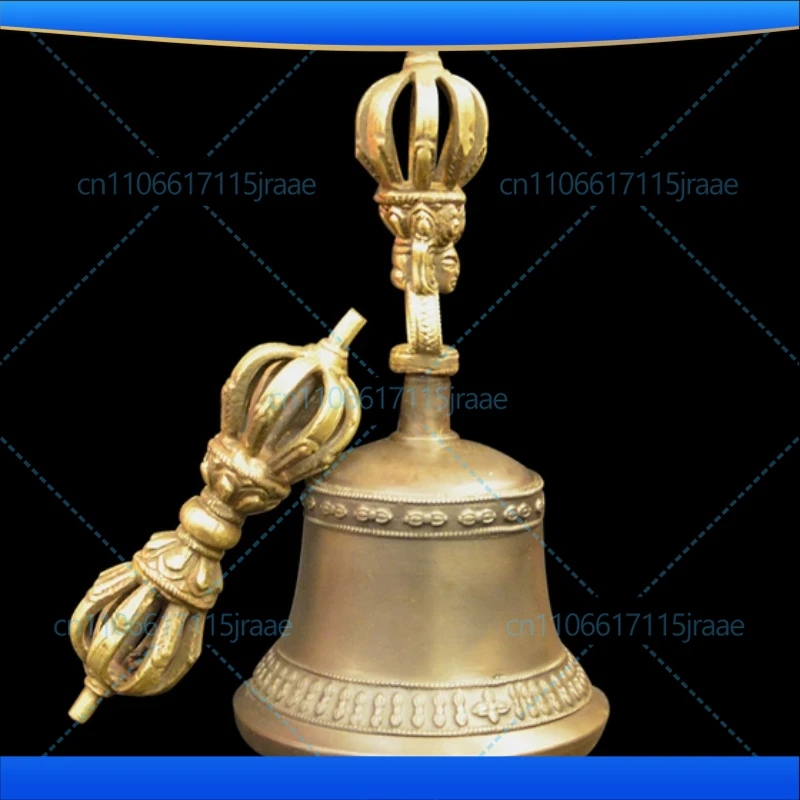 Vajra Bell Pestle Dharma Artifact Tibetan Tantra Nepalese Handmade Bronze Five-strand Rattle Bell