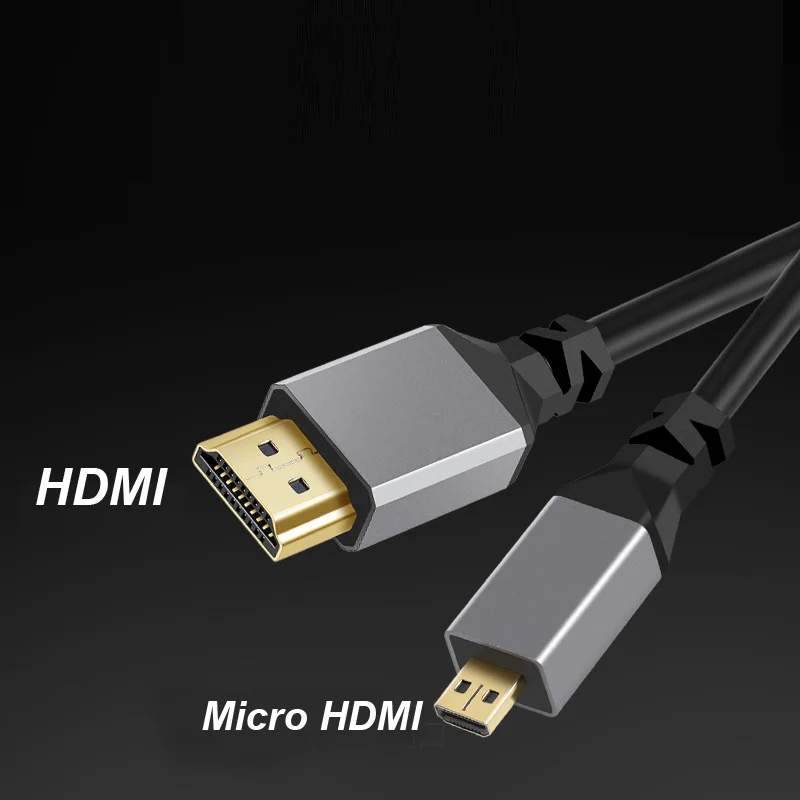 0.5-2.4M Flexibele Spiraal Compatibel 4K @ 60Hz V2.0 Hdmi Naar Mini Hdmi Minihdmi/Micro hdmi Microhdmi/Coiled Extension Male Kabel