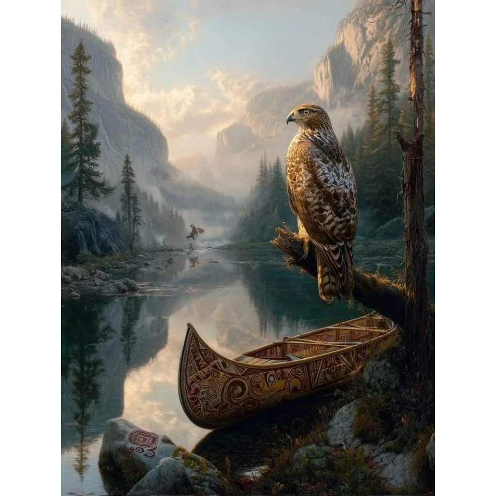 

500/1000/1200/2000 PCS Jigsaw Puzzles Bird Branch Boat Scenery Family Activity Games for Gameroom Bedroom Home Decor Gift