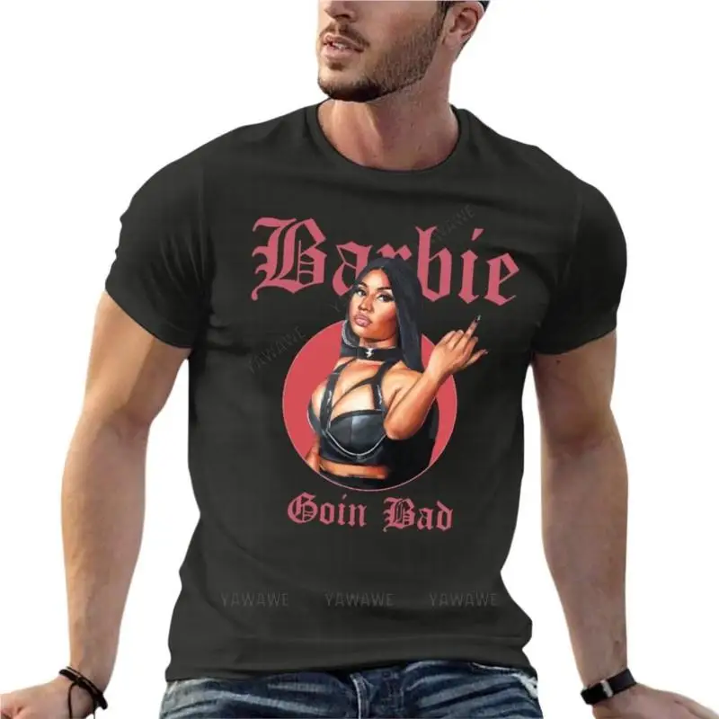 Johnny Jaytee Nicki Minaj Kunst Overs ize T-Shirt bedruckte Herren bekleidung 100% Baumwolle Streetwear großes Top T-Shirt