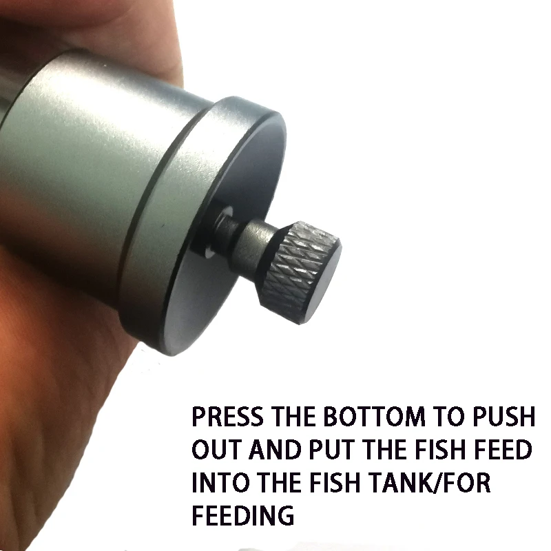 Fish tank feeder handheld finger pressure aluminum alloy fish DIY  feeder mini small batch fish feeder quantitative feeder