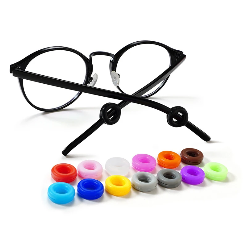 10 Pairs New Style Portable Soft Eyewear Color Anti-Slip Silicone Ear Hooks Temple Tip Stoppers Holder Eye Glasses Accessories