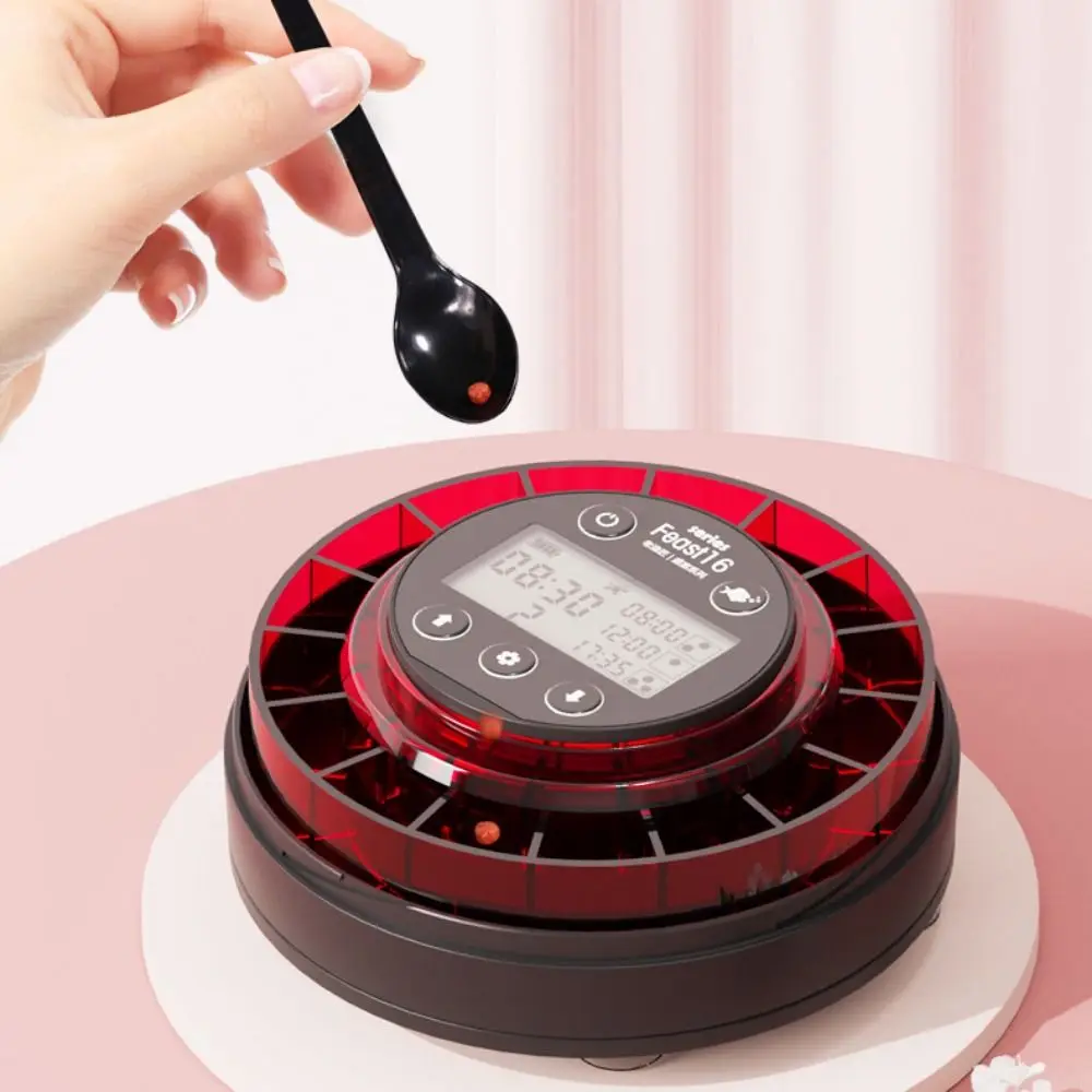 

with Timer Fish Auto Feeder Rechargeable Digital Aquarium Automatic Food Dispenser LCD Display with USB Cable Fish Tank Supplies