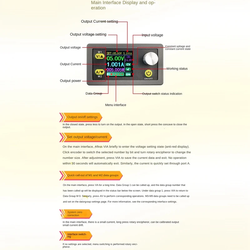 WZ3605E DC DC Buck Boost Converter CC CV 36V 5A Power Module Adjustable Regulated Laboratory Power Supply Voltmeter