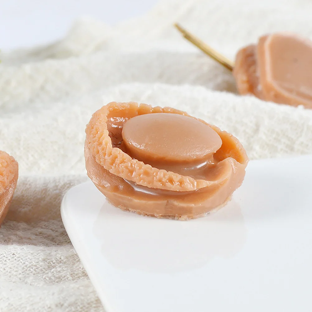 5 قطعة طعام أذن البحر الصغير محاكاة رائعة قابلة لإعادة الاستخدام زخرفة بلاستيكية لتقوم بها بنفسك دعامة طعام مصغرة #3