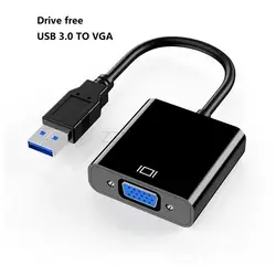 Adaptador de Vídeo USB 3.0 para VGA, 1080P, Conversor Multi-Display, Cabo de Vídeo para Projetor, Laptop, Monitor, PC, TV