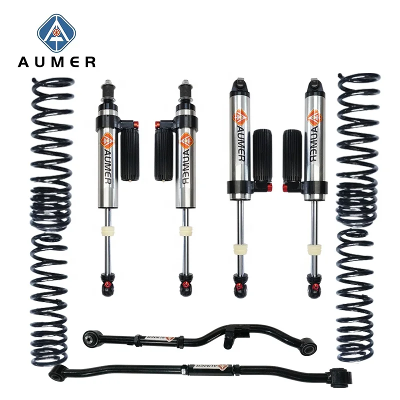 

Регулируемый амортизатор Aumer сжатия и отскока 4x4, комплект подъема подвески для бездорожья для Jeep Wrangler JK JL GLADIATOR JT