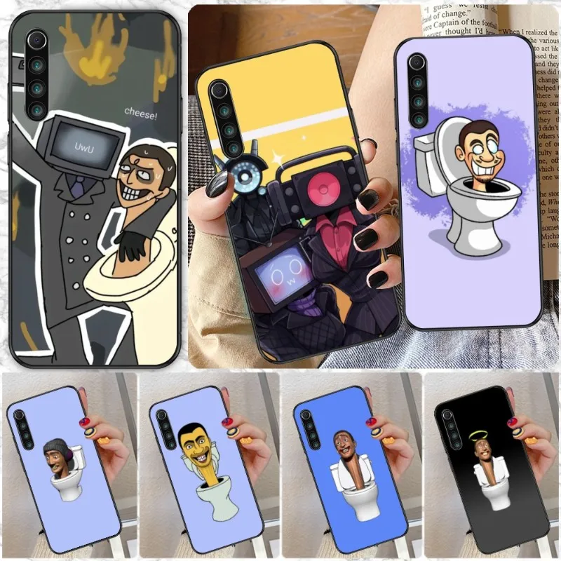 Skibidi Toilet Mobile Cell Phone Case for Xiaomi Redmi Note 12 11 10 9T 8 7 Pro 9 9A 9C 8 Black Soft Phone Cover Funda