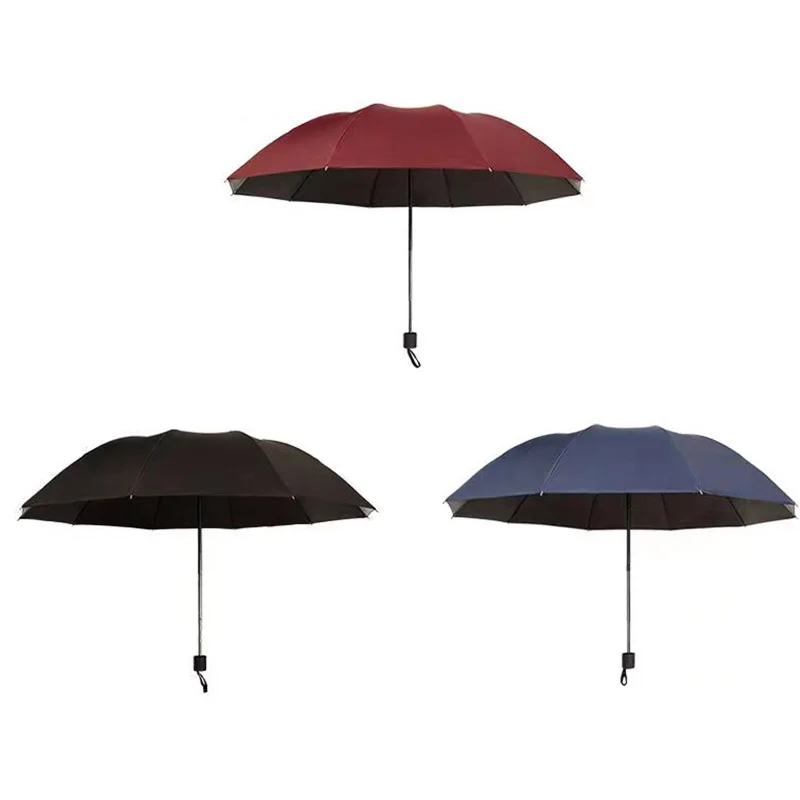 1Pcs 108cm 12Bones Umbrella Double Use Sunny Rainy Reinforced Folding Large Umbrella UV Resistant Sunshade Umbrella