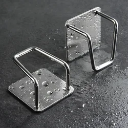 Soporte para esponjas de cocina, 2 piezas, estante de secado de acero inoxidable, autoadhesivo, ganchos de cocina, organizador de almacenamiento