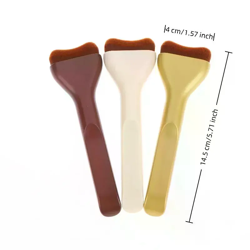 Pinceaux de maquillage en forme de langue, pour contour, bronzage, fond de teint liquide, crème, Blush, poils souples, outil de maquillage polyvalent pour le jour