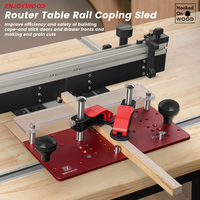 ENJOYWOOD Router Table Rail Coping Sled Hooked On Wood Woodworking Rail Guide Safety Coping Sled for Cabinet Door Joints Drawer