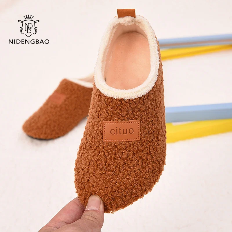 Winter Kids Girls Boys Warm Walkers Infant Toddler Winter Women Shoes Soft Cute Mom Baby House Slippers Children Footwear Floor