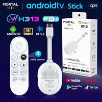 Factory directly Android 14 Allwinner H313 TV stick Mortal Q2S Dongle  Support Youtube google Wifi6 BT5.0 8K Voice Remote TV BOX