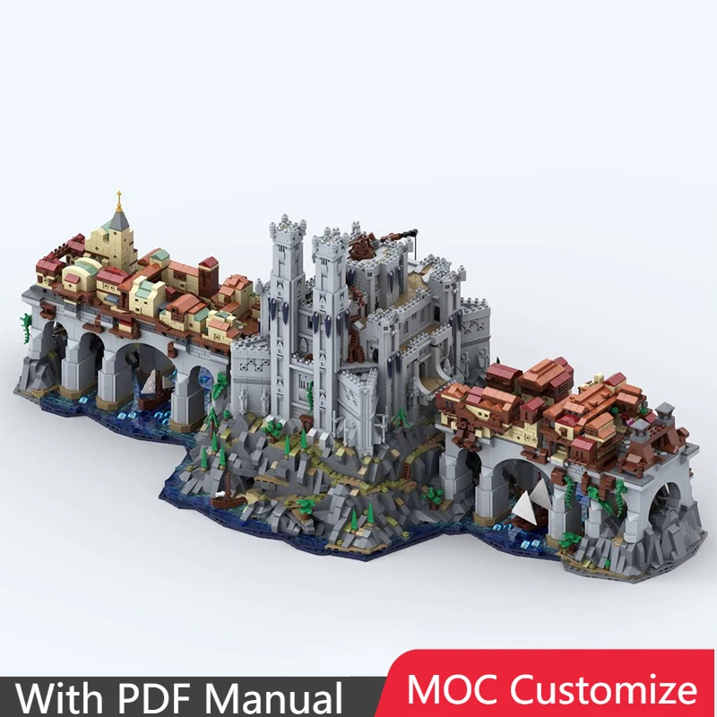 

Popular 9530 PCS MOC Wyrm's Crossing Building Model Custom Puzzle Technology Creative Assembly Kids Toy Christmas Birthday Gifts