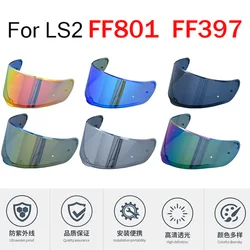 For LS2 FF397 FF801 Motorcycle Helmet Visor Clear Dark Smoke Multicolour Silver Shield Visor Suitable for Ls2 VECTOR Helmets Len