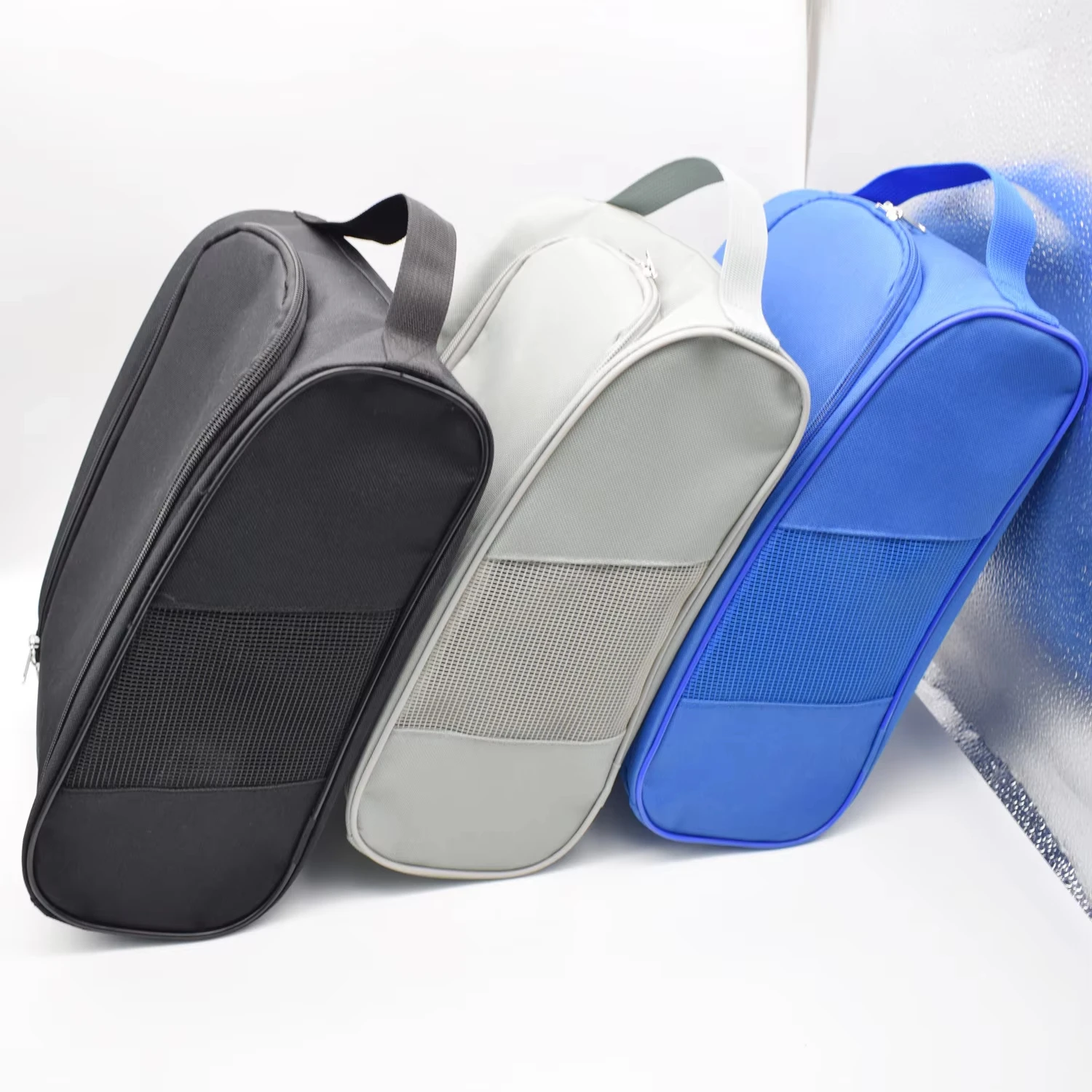 Portable Golf Shoe Bag Oxford Cloth Shoe Carrier Bags Breathable Lightweight Golf Handbag Dustproof Football Tennis Shoe Bag