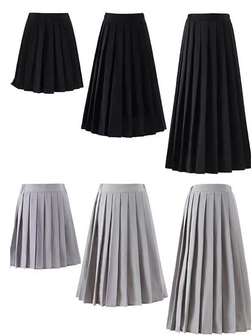 Japanese Preppy Style Women Elastic Waist Long Midi Skirt Ladies Fashion Party Skirt Female Pleated Girls School Uniform Skirt