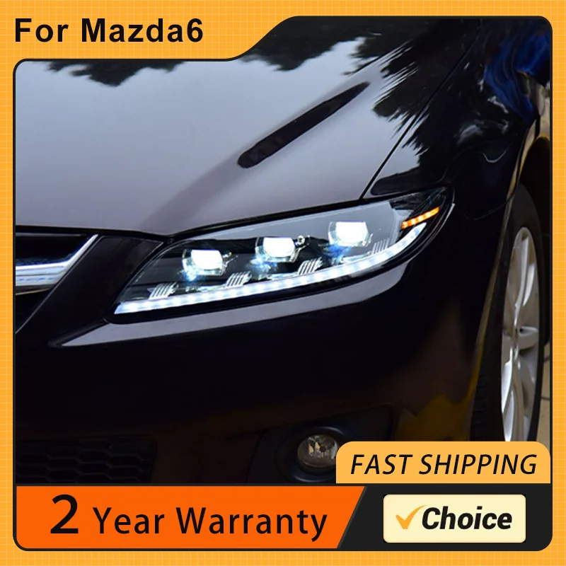 

Car Lights for Mazda 6 2003-2015 M6 LED Matrix Headlights Assembly Upgrade Guide DRL Mazda6 Dynamic Turn Signal Lamp Accessories