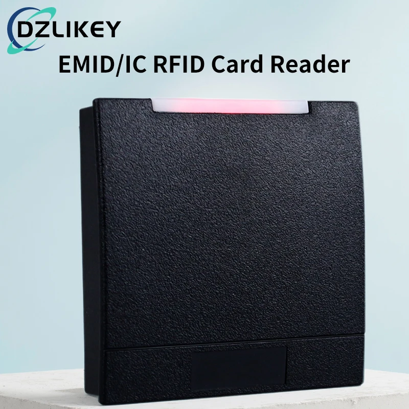 

IC/ID Card Access Control Reader, Waterproof Black with Wiegand26/34 & Anti-Crash/Surge/Wiring for Office/Gate/Industrial