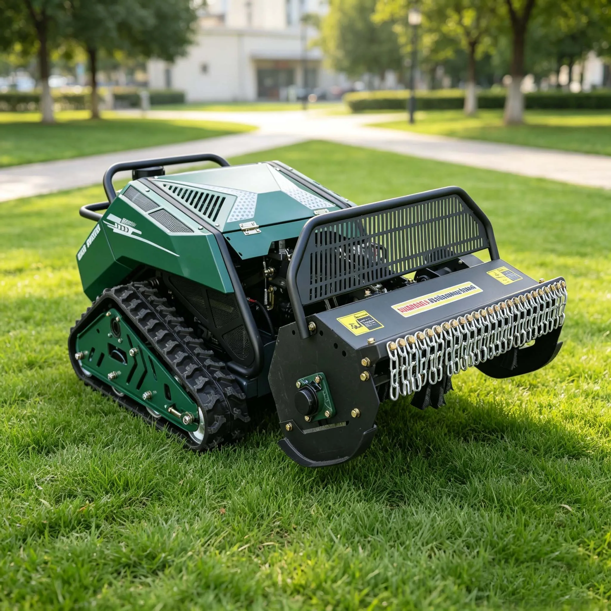 Vineyard Garden Remote Controlled Tracked Rotary Tiller Cultivator Trencher and Weeder 13kW 1100F