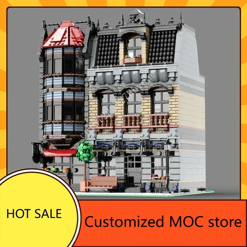 3776 قطعة 2025 قصر وحانة إعادة تلوين MOC لغز StreetView العمارة الإبداعية عيد ميلاد الجمعية ل هدية الكريسماس للأطفال الذين تتراوح أعمارهم بين