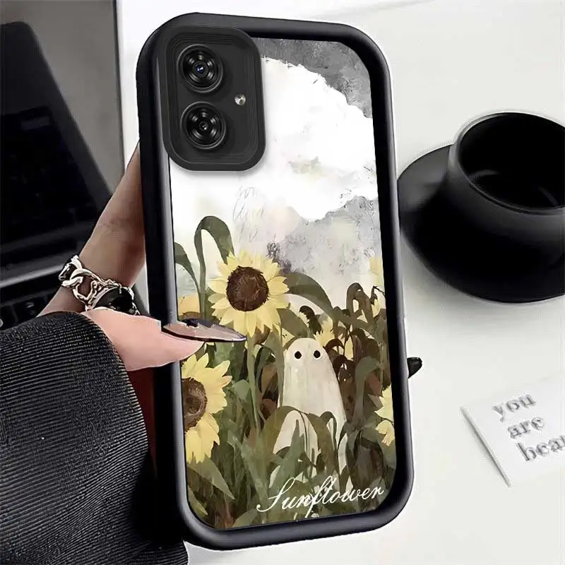 G54 Sunflower Ghost Sky Eye Ladder Phone Case For Motorola Moto G54 Cover