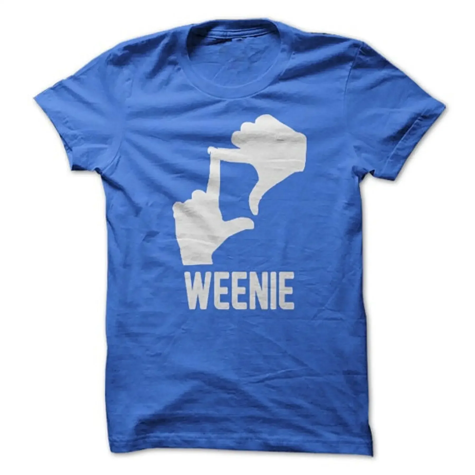 L7 Weenie T Shirt Design Royal Blue with White Print