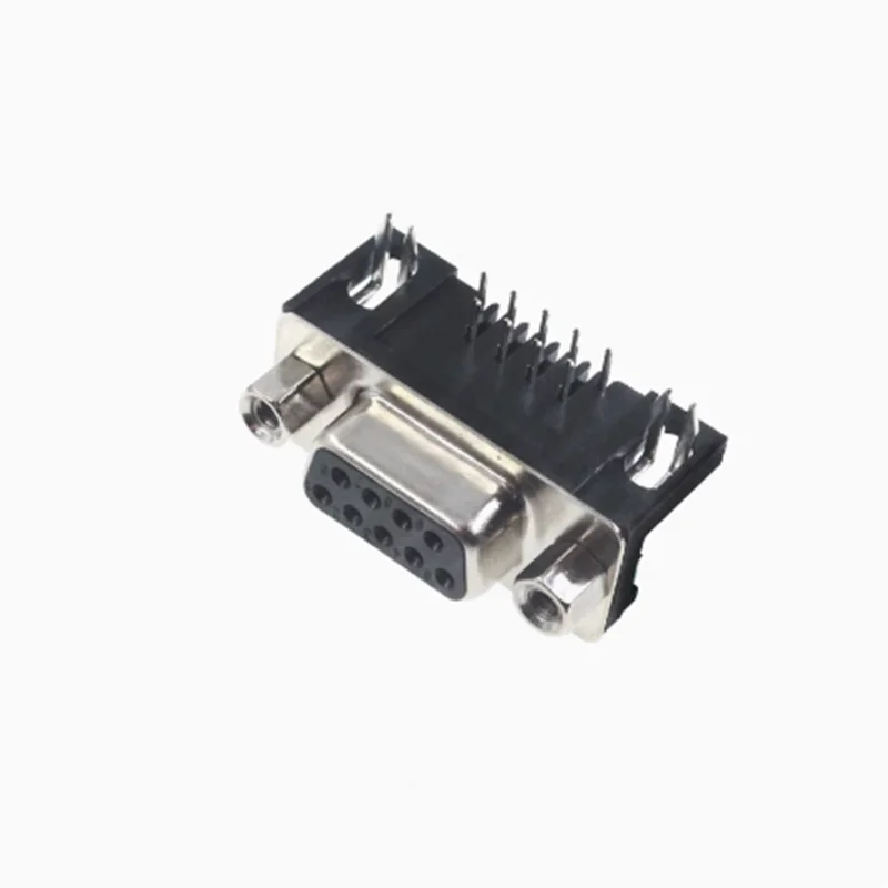 5pcs DR9 Hole/Pin Female/Male Right Angle Welded D-Sub 9 Pin Connector RS232 Connector 90 Degree Bent Needle DB9 DR9