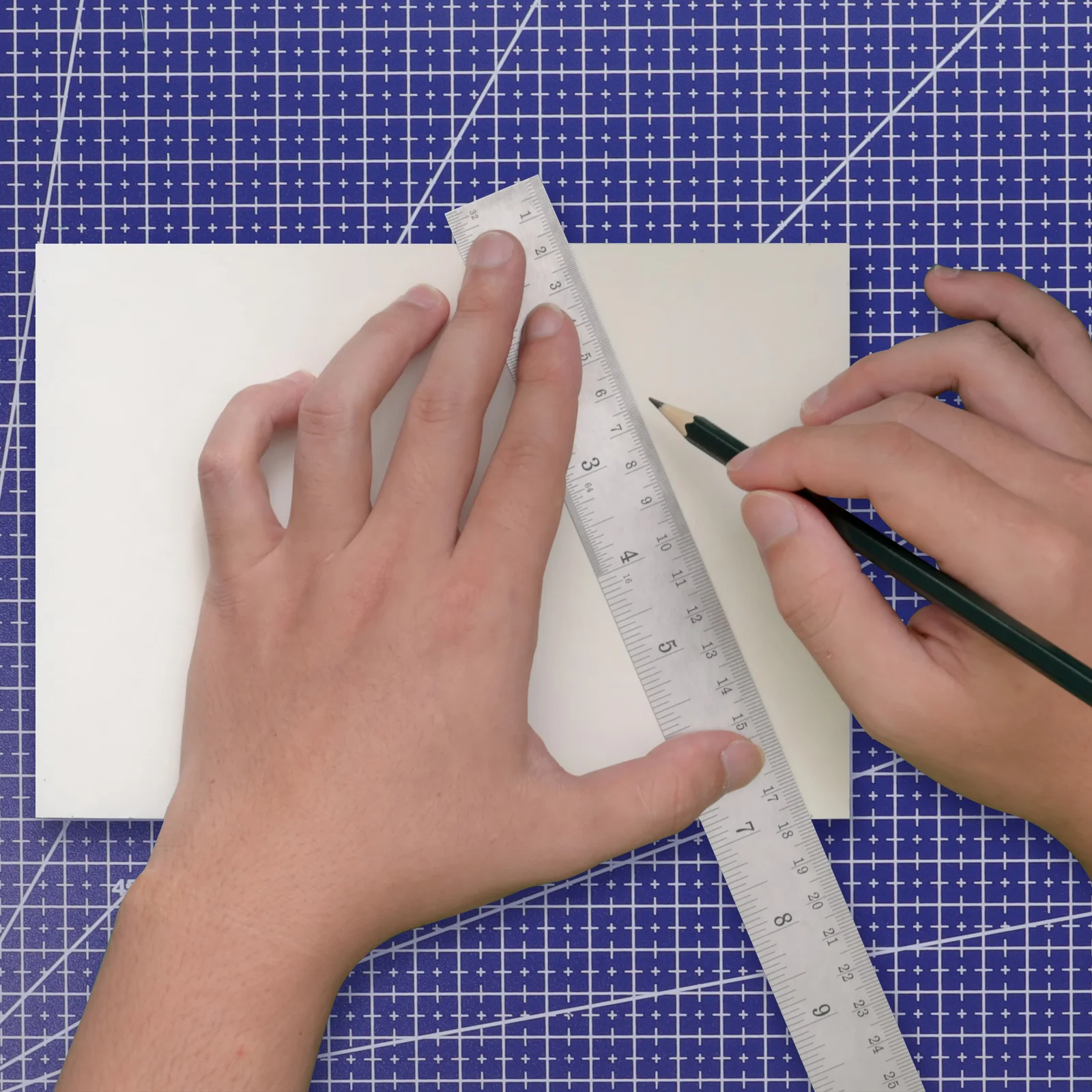 2Pcs Professional Cutting Mats Heavy-Duty PP Craft Mat for Scrapbooking Glass Cutting Sewing Ruler Art DIY Projects