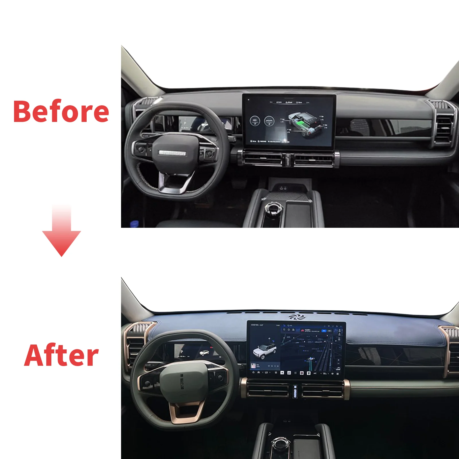 for Chery JAECOO J6 6 Icar 03 2024 2025 2026 Car Dashmat Dashboard Cover Pad Dash Mat Sunshade Protective Carpet Accessories