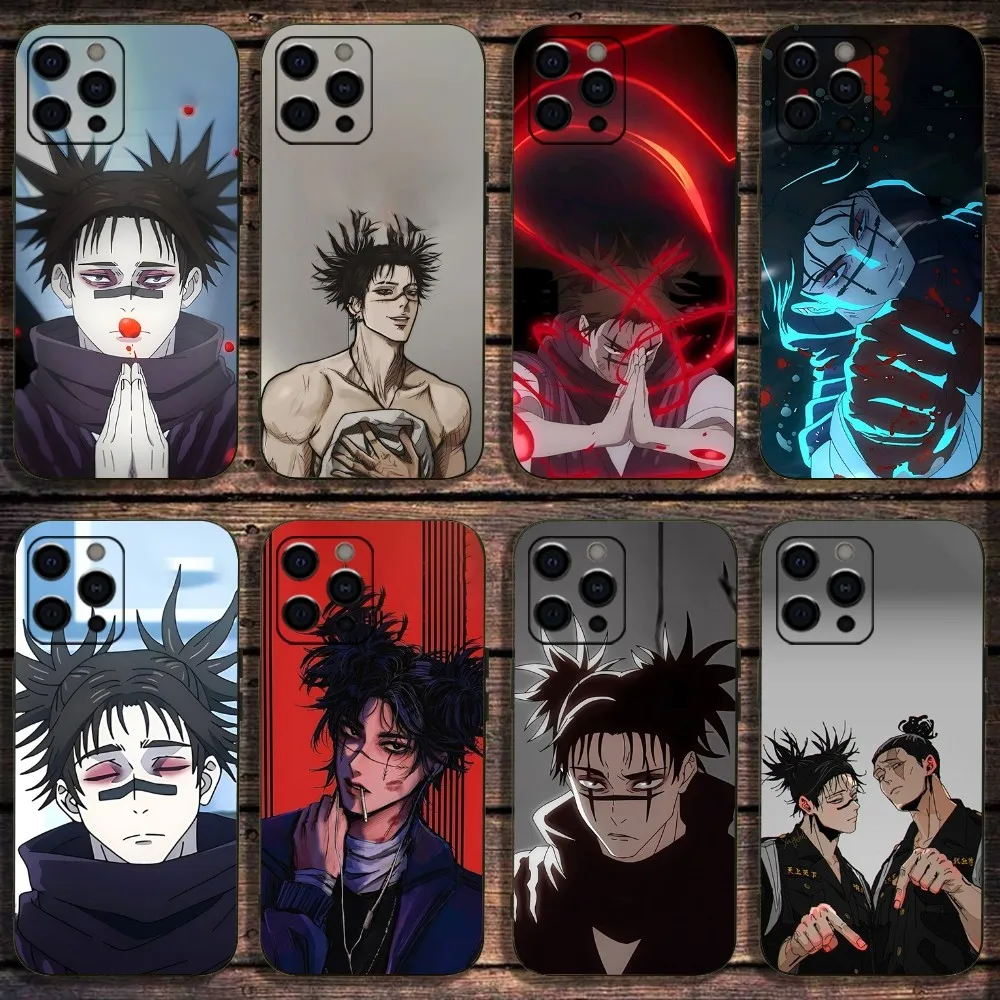 C-Choso J-Jujutsu K-Kaisen Anime Phone Case For Apple iPhone 15,14,13,12,11,Pro,X,XS,Max,XR,Plus,Mini Soft Black Cover