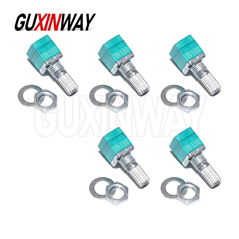 5pcs RV097NS 5pin RK097 RV097 1K 5K 10K 20K 50K 100K 500K with a switch audio shaft 15mm amplifier sealing potentiometer