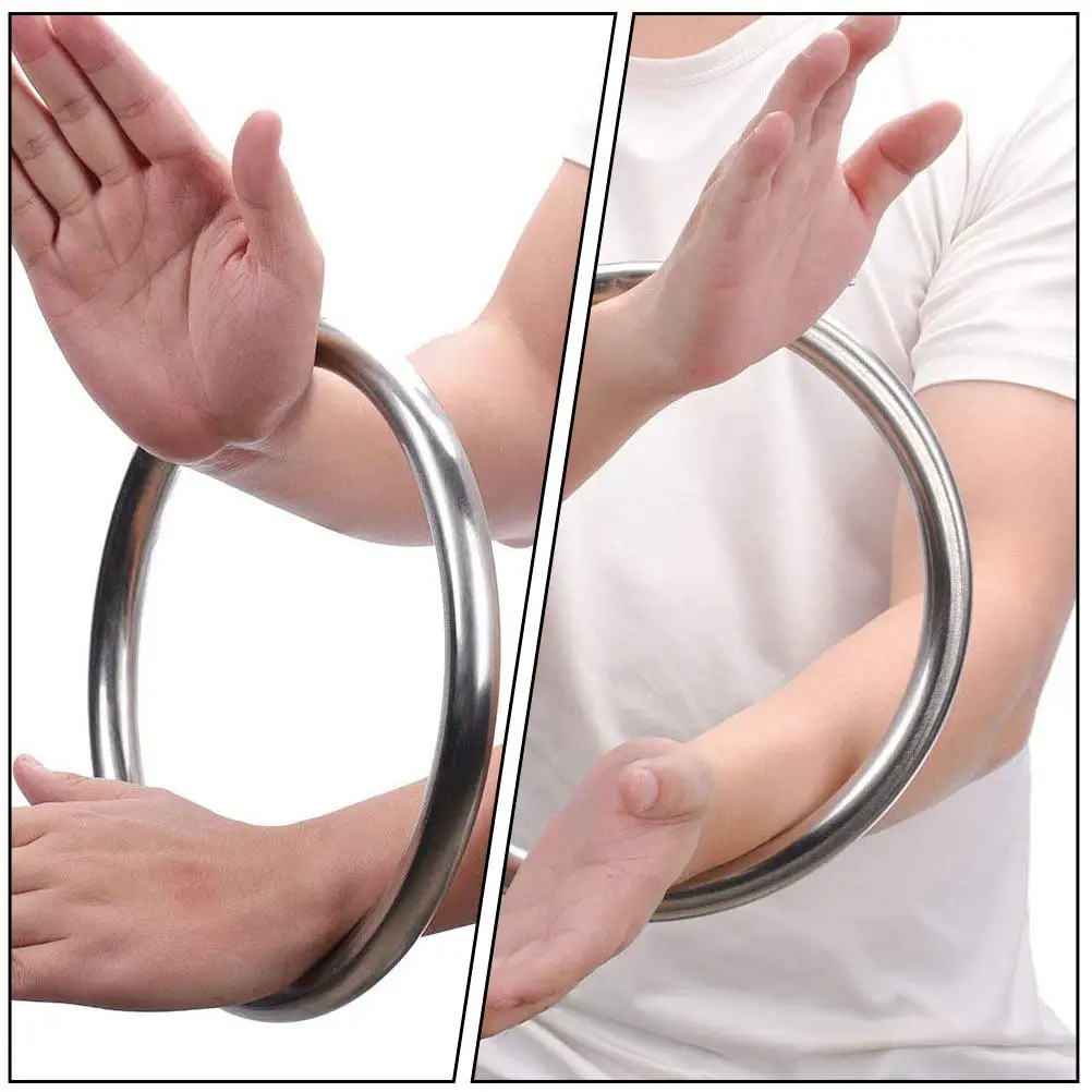 1Pcs Creative Stainless Steel Training Ring for Wing Arm Strength Exercise Fitness Grip Ring Rust Resistant Smooth Finish