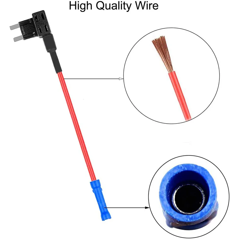 3 Types Add-A-Circuit Adapter & Fuse Kit - Fuse Tap Fuse Holder with Fuse for Cars Trucks