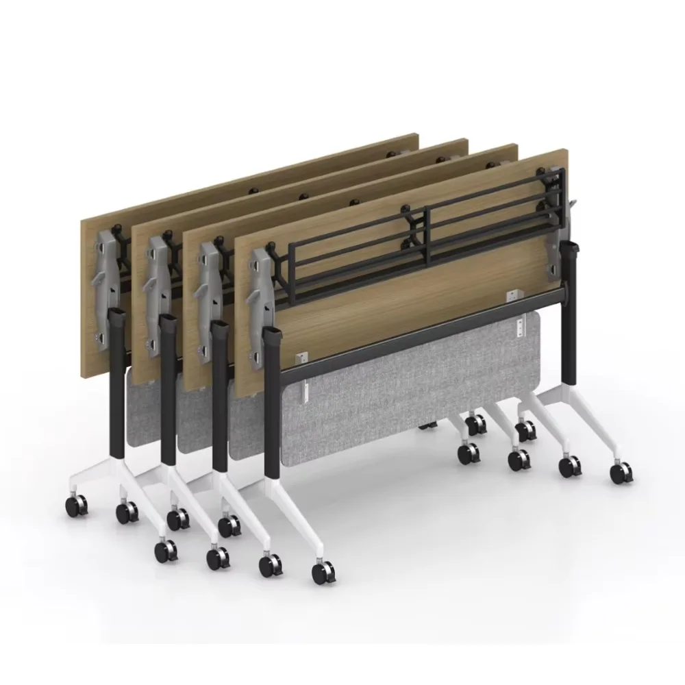 Современная школьная мебель, обучающая складная рамка для офисного стола с подвижным колесом, офисный складной стол