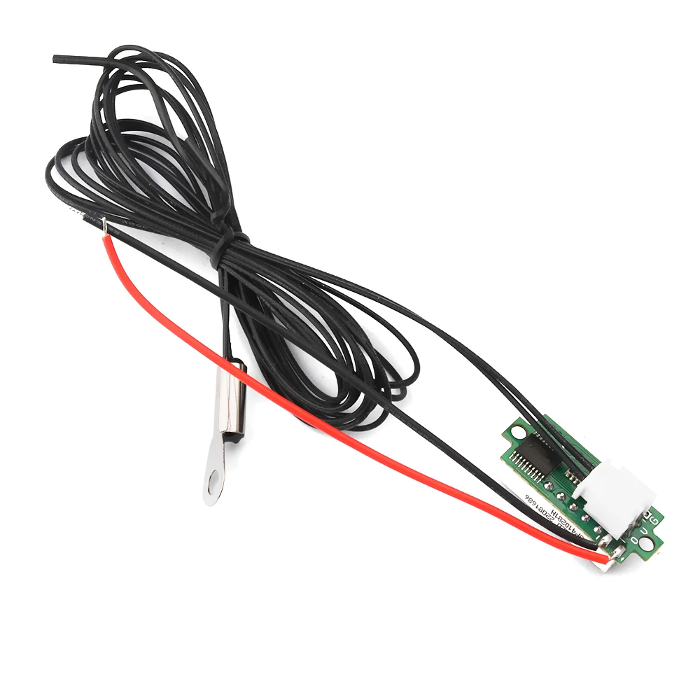 0,28 Zoll DC 4-28 V LED-Digitalthermometer -50 ~ 210 ℃ /-58~410 ℉ Temperatursensor-Detektor mit 1 m 100 K NTC-Sensor-Metallsonde