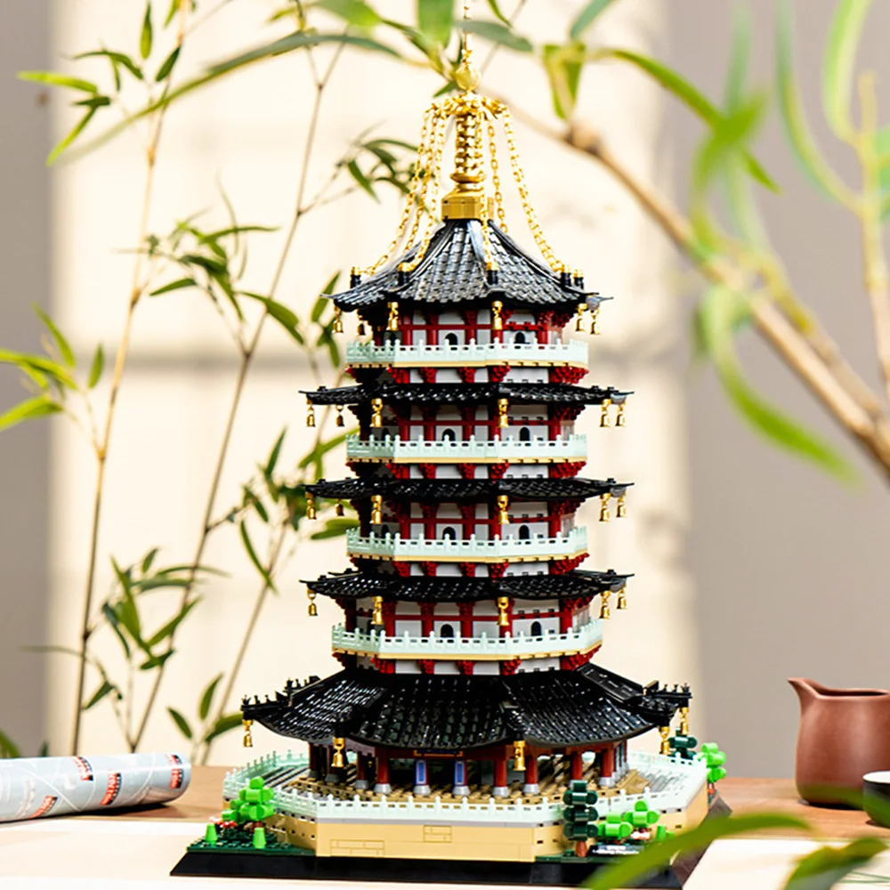 

Creative China Historical Architecture Building Block Ancient Tower Leifeng Pagoda Brick Model Sets Construction Toy For Gifts