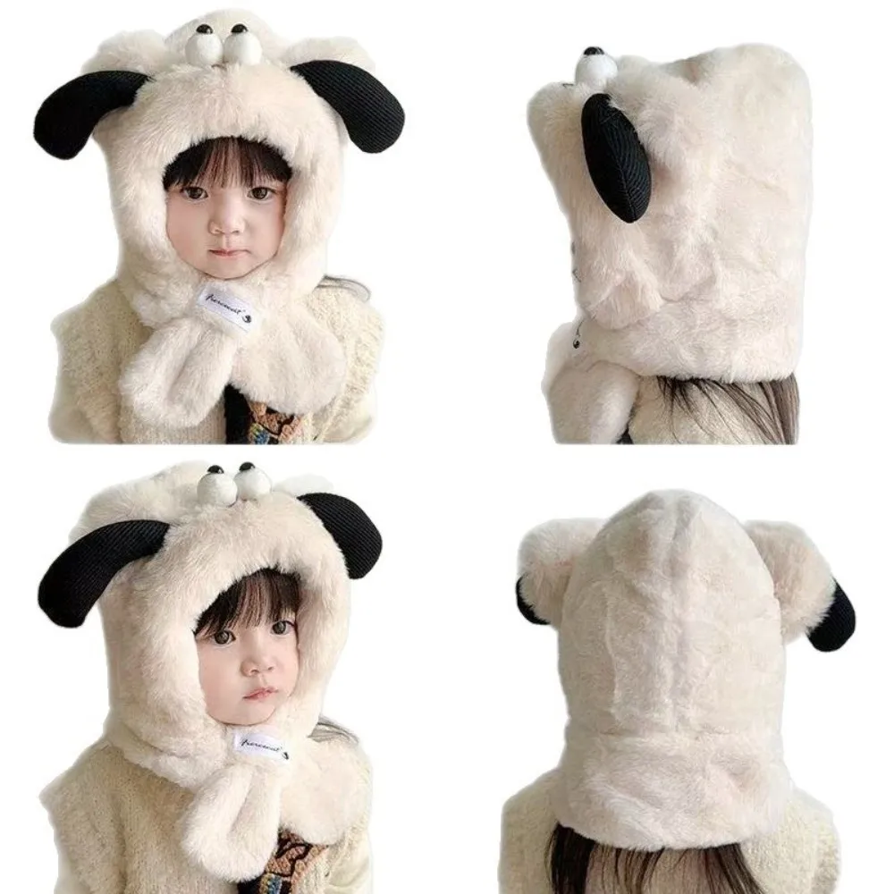 

Новая плюшевая интегрированная шапка, шарф, теплая ветрозащитная теплая шапка для шеи, морозостойкая шапка-бини, осень и зима