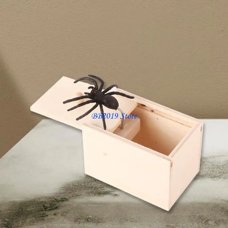 Q0KB Streich Spiders Box Schreckensstrick Gag Geschenkzubehör tragbar für Freund und Familie lustig auf Partys Vorräte