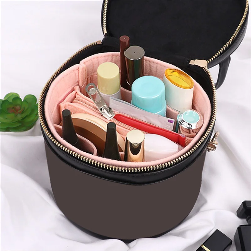 1Pc Soft Felt Cloth Insert Bag Women\'s Organizer Handbag Felt Travel Bag Insert Liner Purse Organiser Pouch