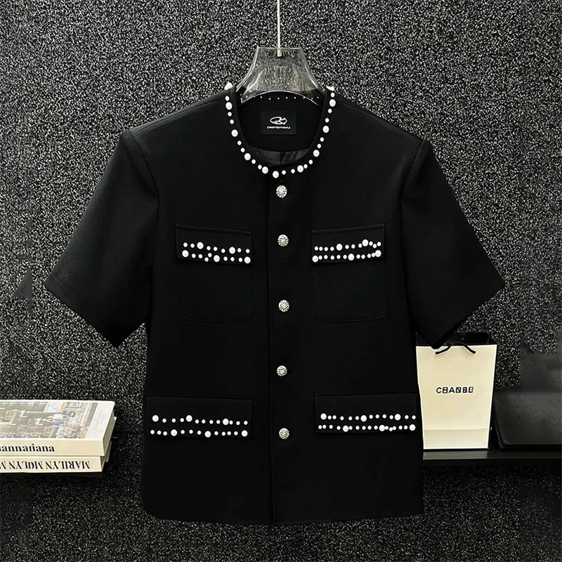 

High-grade Short-sleeved Ladies' Shirts Spring and Summer Fashion and Leisure Niche Street Brand Single-breasted Joker Coat New
