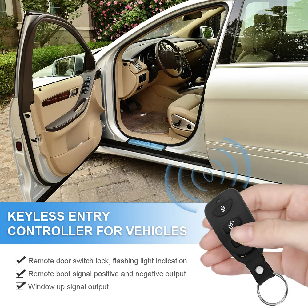 Keyless Entry System Locking Kit Remote Control Car Door Lock Kit with Turn Light Car Central Locking System Automobile Parts